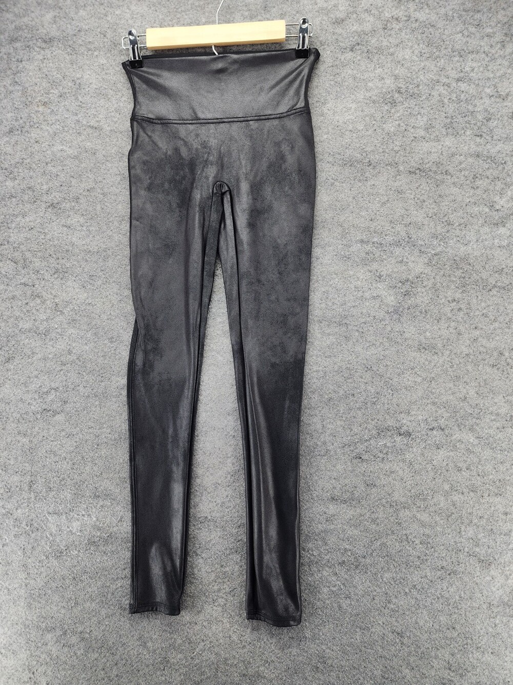 Spanx Leggings Womens Small Faux Leather Pull On Black